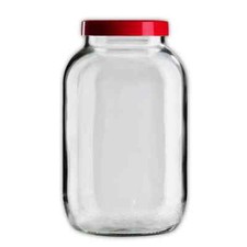 XXL Schraubglas 3400 ml mit rotem Twist-Off Deckel Einmachglas Vorratsglas 3,4 l