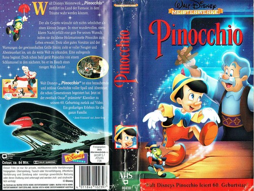 Pinocchio walt disney - (vhs),