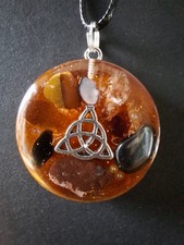 Orgonit Anhänger "Fels in der Brandung" Orgon Karneol Granat Hämatit Obsidian