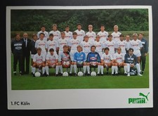 1. FC Köln 1985/86 PUMA/Daimon-Werbekarte Großformat 21x14,7cm sehr selten
