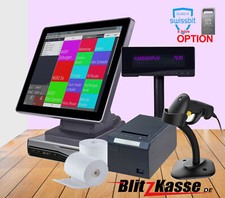 TSE KassenSystem Kiosk Schellgastronomie Scannerkasse +Bondrucker+Touch fast NEU
