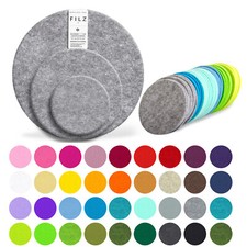 DOPPELIDEE® FILZ Untersetzer Platzset 10 bis 35 cm RUND Kreis 54 Farben Tischset