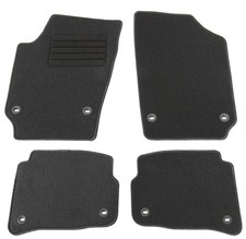 Fußmatten Set für VW Polo 9N 2003-2009 Autoteppiche mit 100% Passform Schwarz