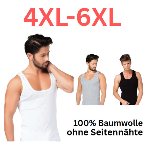 Herren unterhemd 4xl 6xl weiß - unterhemd,