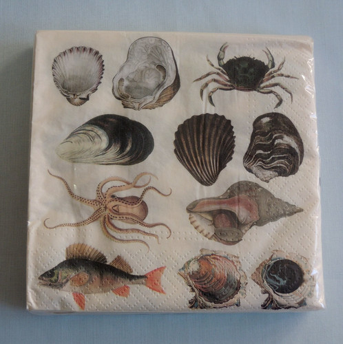 Servietten muscheln fisch - 20,