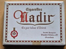 Alte Zigarettenschachtel NADIR Cigarettes aus der Schweiz - leer