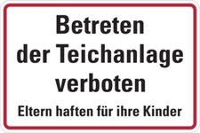 Hinweisschild Betreten der