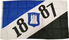 Flagge Hamburg 1887 blaues