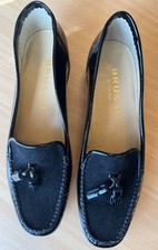 Damenschuhe, Schwarz, Außen- und Innenmaterial leder, brunate, Größe 39