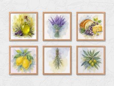 Italienische Küche Aquarell