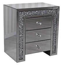 Spiegelmöbel Kommode Nachttisch verspiegelt Glitzer Nachtschrank II-Wahl B-Ware