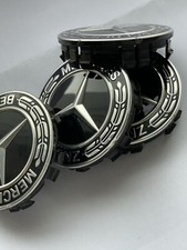 4 Orig Mercedes E Klasse W212 Rad Naben Kappen Felgen Deckel Emblem Zier Schwarz