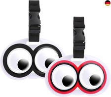 2 Stück Kofferanhänger Koffer, Süßes Augen Gepäckanhänger Kofferanhänger mit Adr