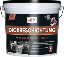 MEM Bitumen Dickbeschichtung 12 l Außen Bitumenanstrich Kellerabdichtung