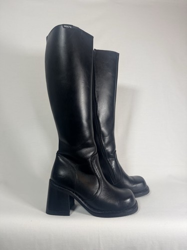 Chunky stiefel y2k leder boots - stiefel,