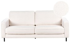 3-Sitzer Sofa Bouclé weiß