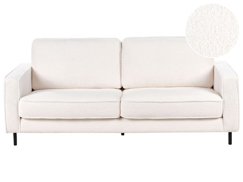 Sitzer sofa bouclé weiß - 3-sitzer,