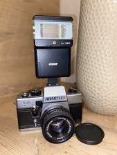 Spiegelreflexkamera Revueflex TL 25, Objektiv 1.8/50 mm & Blitz REVUEtron bc 260