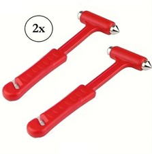 Nothammer Auto mit Gurtschneider Notfallhammer Gurt Hammer Notfall KFZ Set 2x