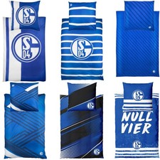 Bettwäsche FC Schalke 04 Bettbezug Kopfkissen 135 x 200 cm Null Vier Signet S04