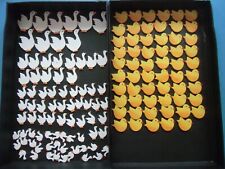 Streu-Deko Vögel gelb und weiß Holz