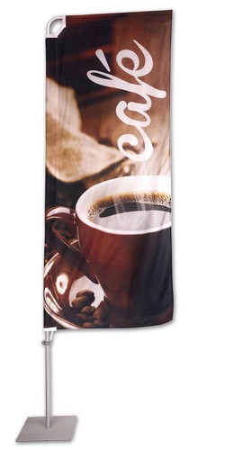 Café beachflag rechteck - café,