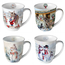 1 Kaffeebecher Weihnachten Winter Schneemann Esel Tier Henkelbecher Tasse Schnee