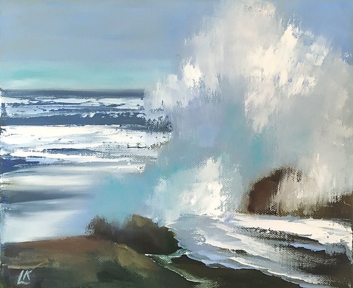 Große welle gemälde - gemälde, ozean