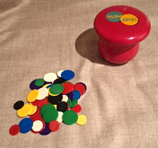 Floh-Spiel, RAVENSBURGER, Knips-Spiel im Holzpilz, 1960er Jahre