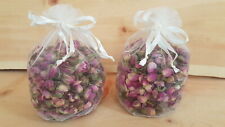 2 x Duftsäckchen Rosa Damascena rund Rosenblüten Rosenknospen Duftrose Organza