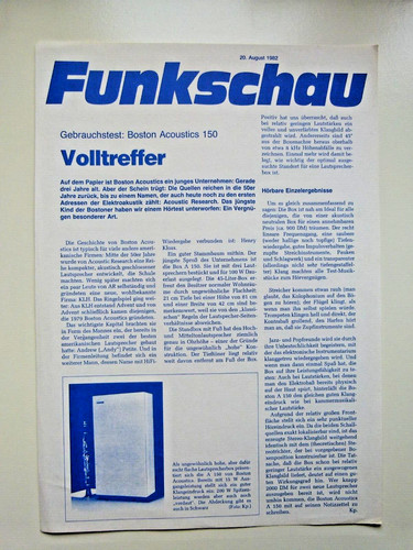 Boston acoustics 150 funkschau - acoustics,