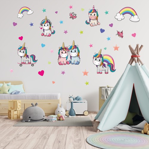 Einhorn wandtattoo sticker - wandtattoo,