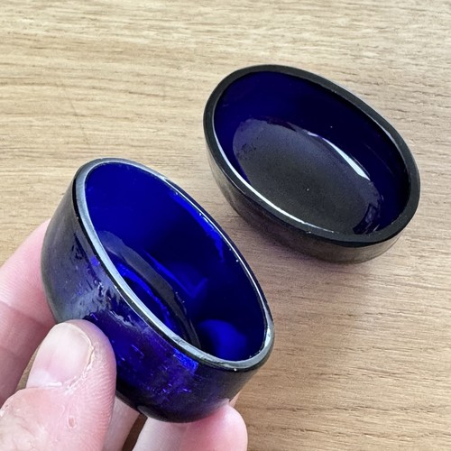 Vintage kobaltblau glas liner - vintage,