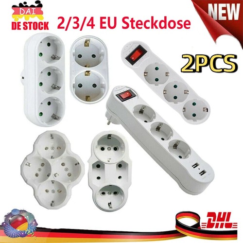 2pc fach steckdose - 3,