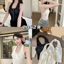 Damen Freizeit ärmellos Weste mit Spitzenband kurzer Kragen schmal Frühling To