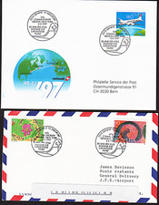 2x swissair  "Genf - New York"