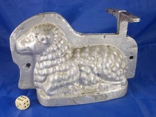 Antike schwere Backform SCHAF Lamm Osterlamm Ostern Metallguss 21cm