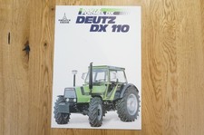 DEUTZ FAHR Traktor Prospekt Typ DX110 2 Seiten 1978