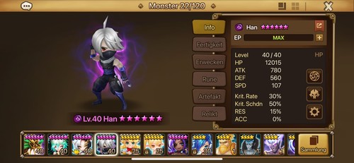 Summoners war 2lds - war, han