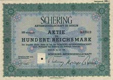 Schering Berlin 1938 Asche Hamburg Bayer Leverkusen 100 RM Asche & Co. Kahlbaum