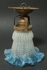 Alte blaue Jugendstil Lampe