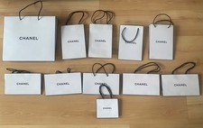 11x Chanel Tüte Tragetasche Papiertüte Tasche Geschenkverpackung in weiß ?️