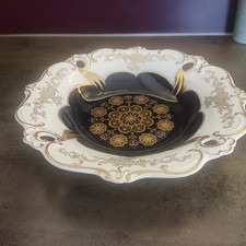 Echt Weimar Prunkschale Ilse Kobalt, mit üppigem Golddekor  Dm.  31 cm