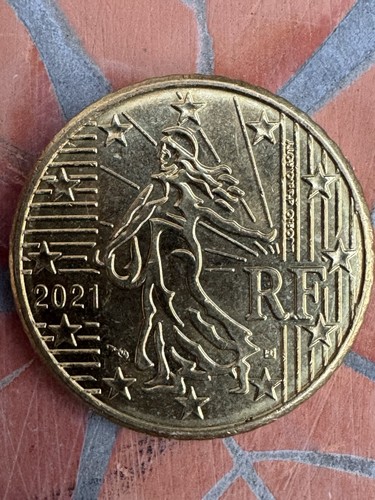 Eurocent münze france - france, 2021