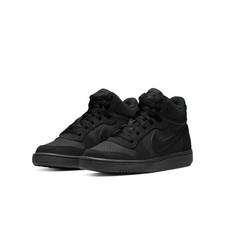 839977-001 Nike Court Borough Mid Schwarz Kinder Turnschuhe Isoliert Winter