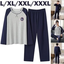 Herren Schlafanzug lang Pyjama Hausanzug Nachtwäsche Nachtanzug L XL XXL 3XL DE