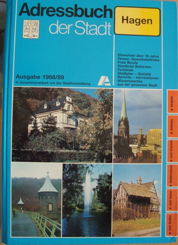 Adressbuch der stadt hagen - stadt, von