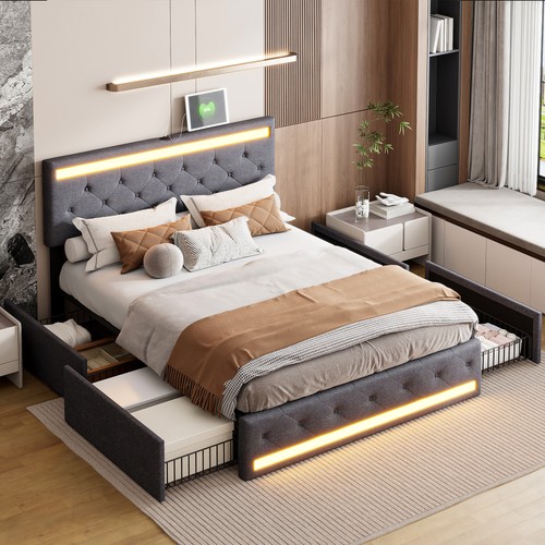 Polsterbett 180x200 mit led - polsterbett,
