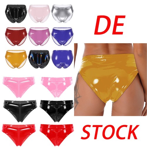 Damen wetlook slips lackleder - wetlook,