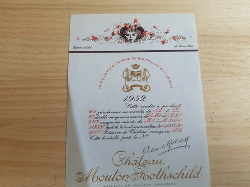 Weinetikett chateau mouton - weinetikett,